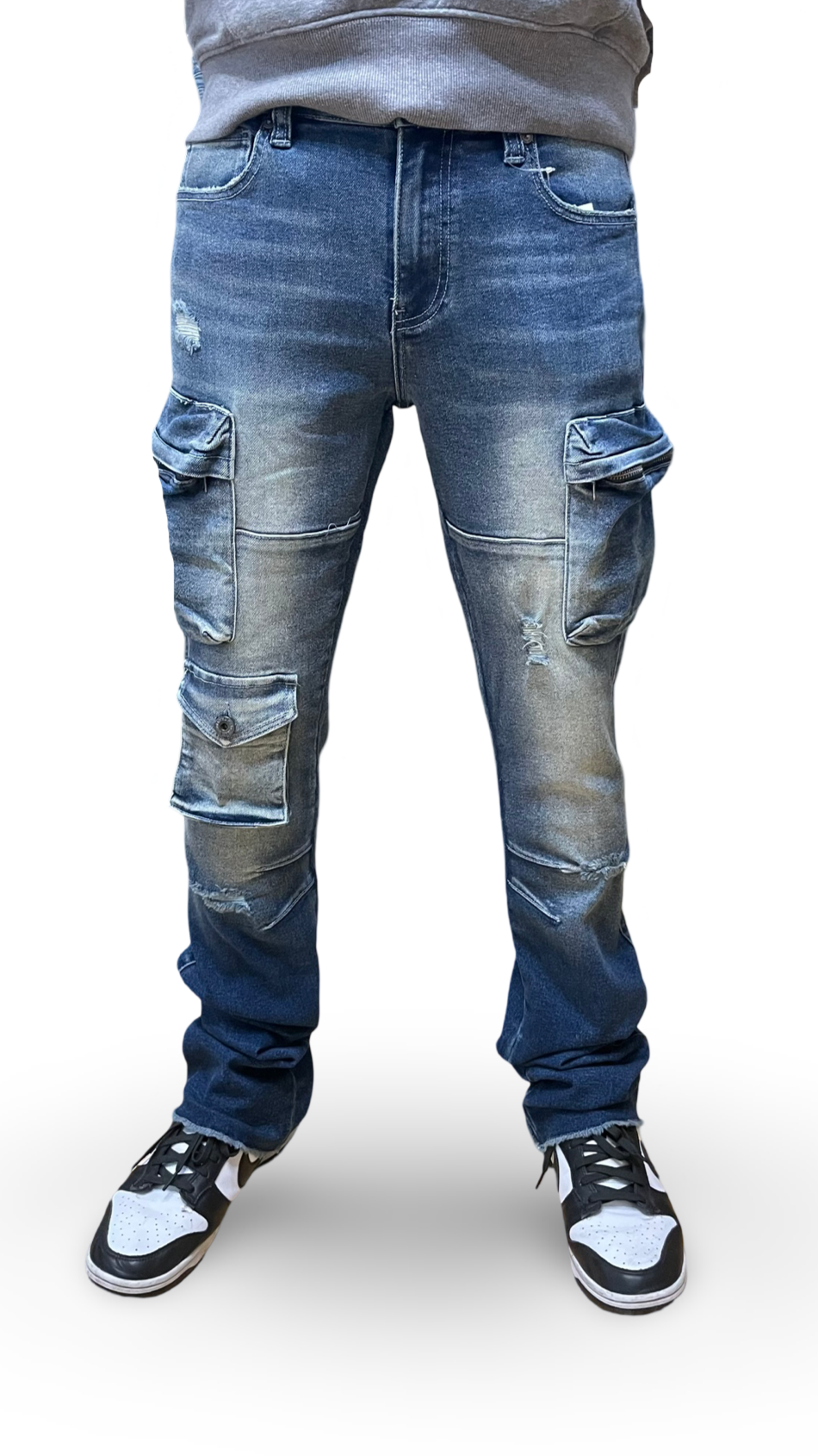 2 Color Stack Jean SOLD OUT - INTENSE CARGO POCKET STACK JEAN – KILOGRAM